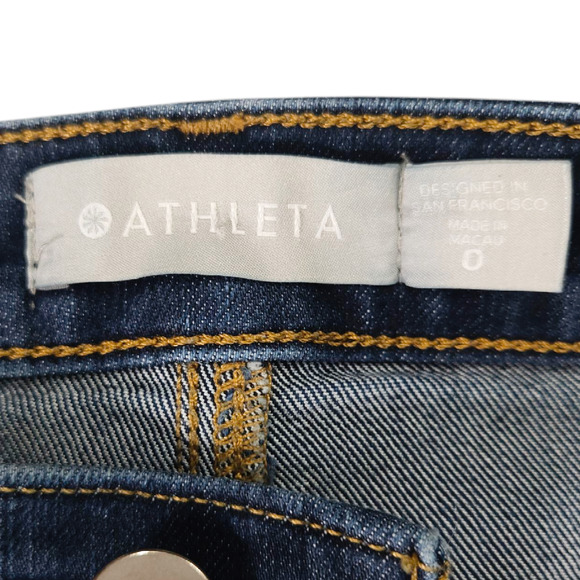 EUC Athleta Sculptek Stretch High Rise Ultra Skinny Jeans Sz 0[25] x28 True Blue - Picture 5 of 11